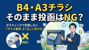 B4・A3チラシはそのまま投函NG？ポスティング前に知るべきサイズの基準