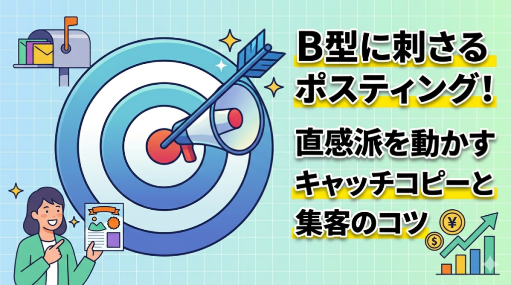 B型に刺さるポスティング！直感派を動かすキャッチコピーと集客のコツ