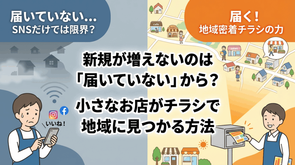 新規が増えないのは「届いていない」から？小さなお店がチラシで地域に見つかる方法
