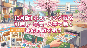 【3月版】ポスティング戦略｜引越し・卒業・入学で動く春の商戦を狙う