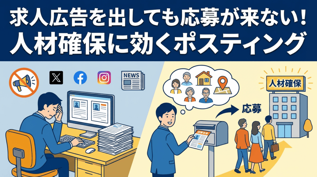 求人広告を出しても応募が来ない！人材確保に効くポスティング活用法