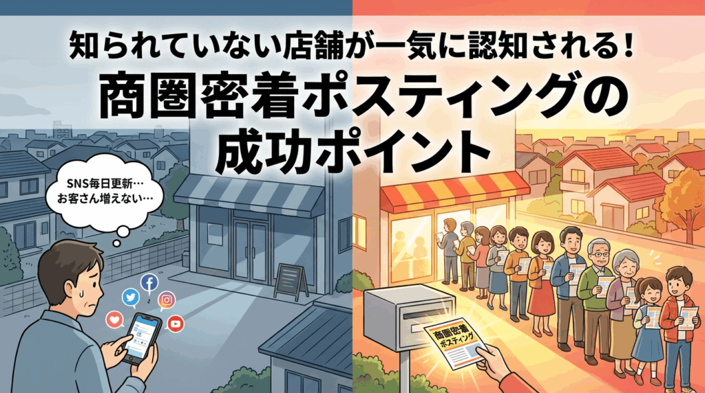 知られていない店舗が一気に認知される！商圏密着ポスティングの成功ポイント