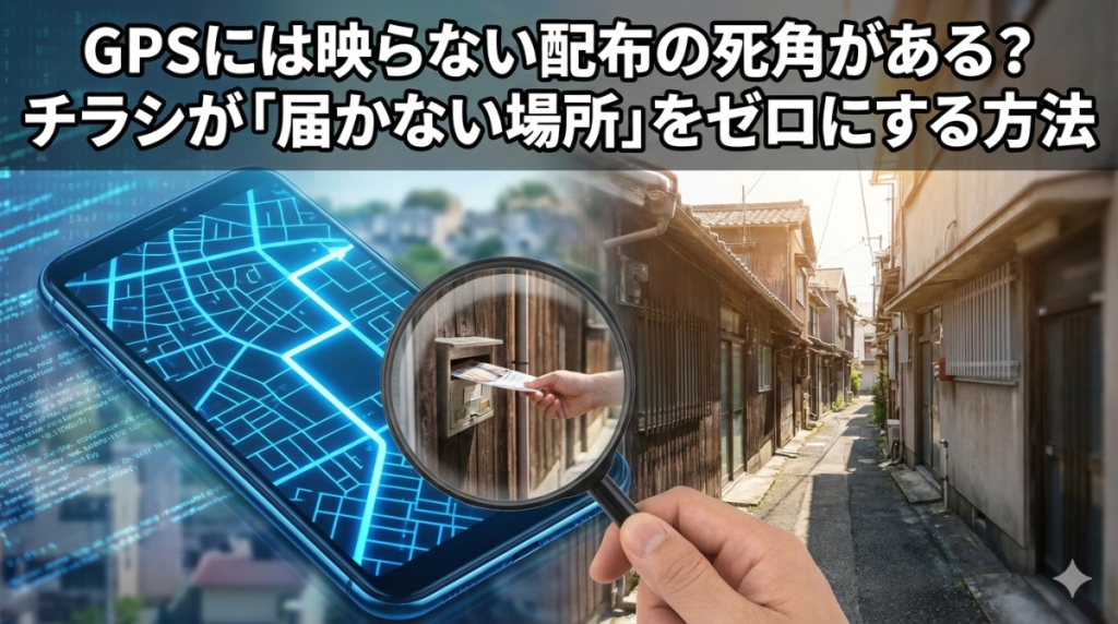 GPSには映らない配布の死角がある？チラシが「届かない場所」をゼロにする方法