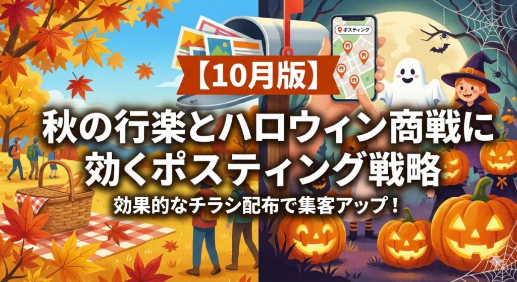【10月版】秋の行楽とハロウィン商戦に効くポスティング戦略