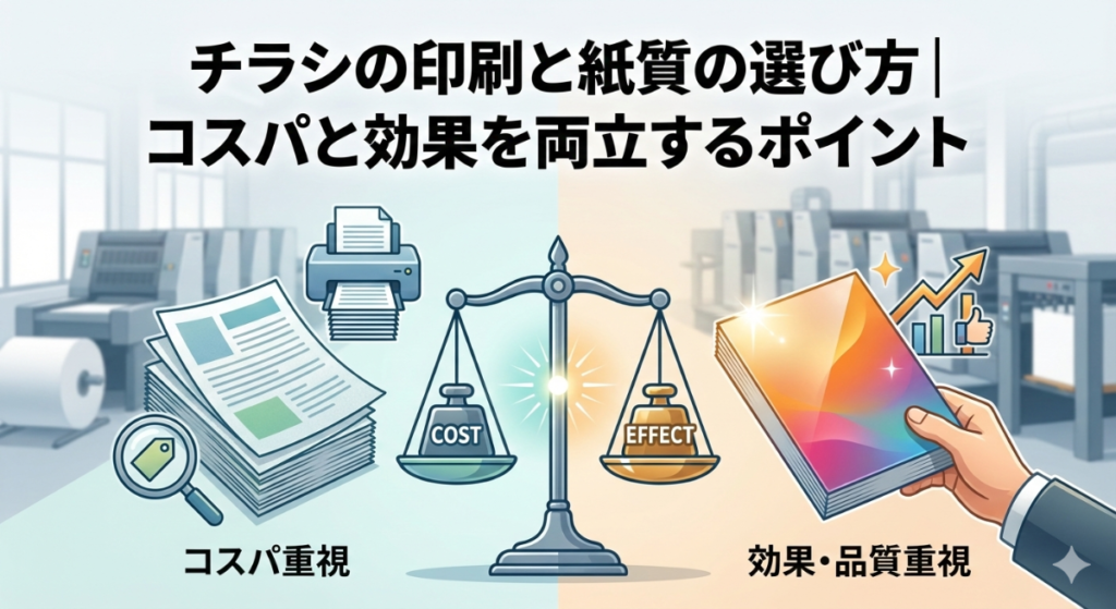 チラシの印刷と紙質の選び方｜コスパと効果を両立するポイント