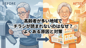 高齢者が多い地域でチラシが読まれないのはなぜ？よくある原因と対策