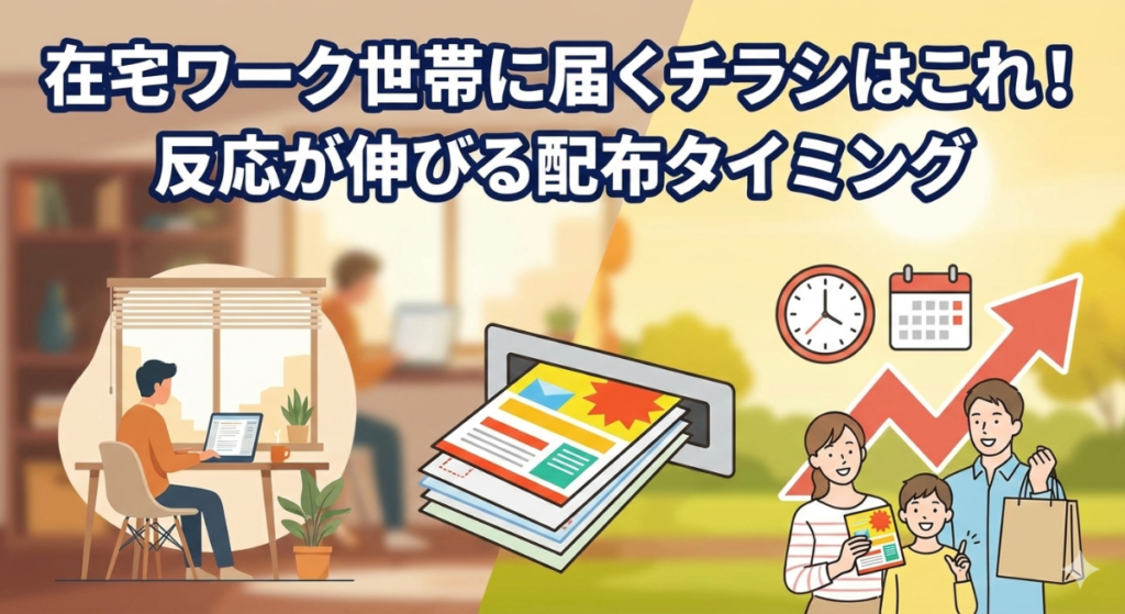 在宅ワーク世帯に届くチラシはこれ！反応が伸びる配布タイミング