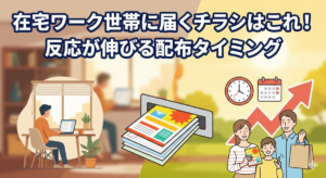 在宅ワーク世帯に届くチラシはこれ！反応が伸びる配布タイミング