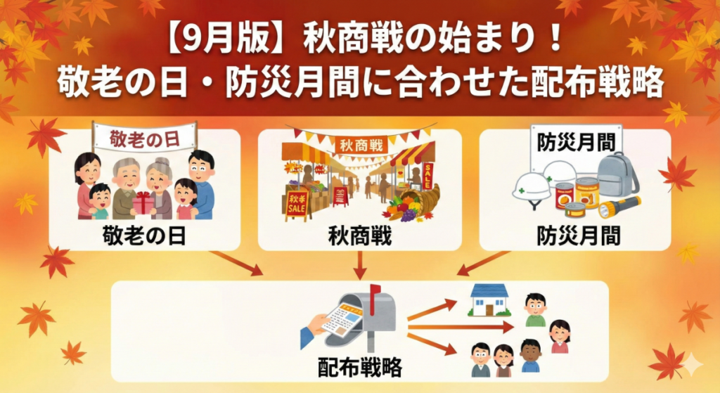 【9月版】秋商戦の始まり！敬老の日・防災月間に合わせた配布戦略