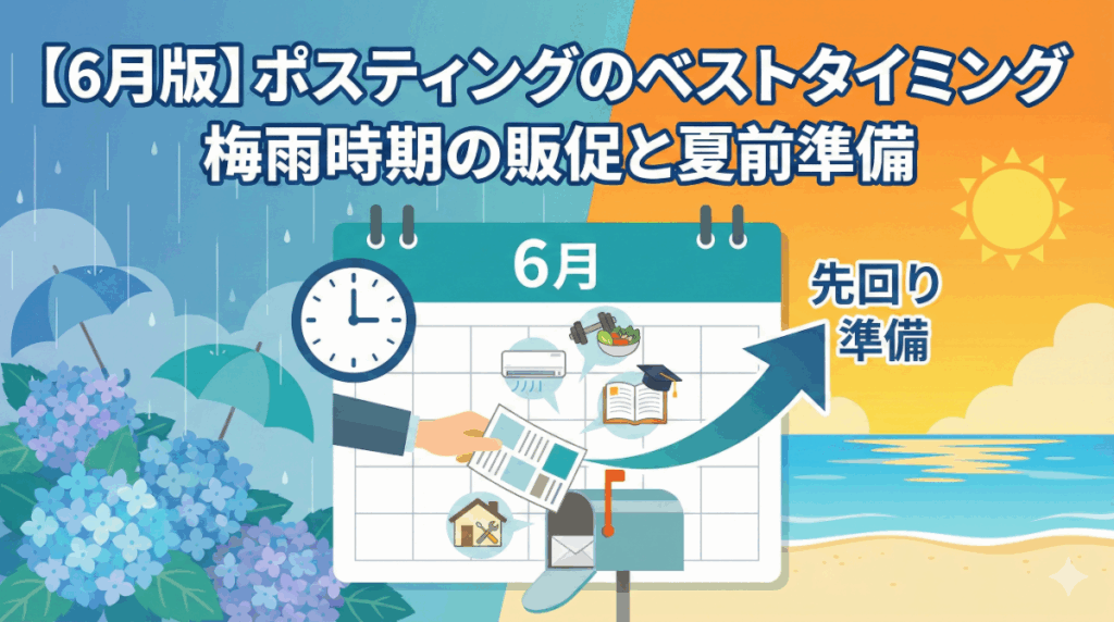 【6月版】ポスティングのベストタイミング｜梅雨時期の販促と夏前準備