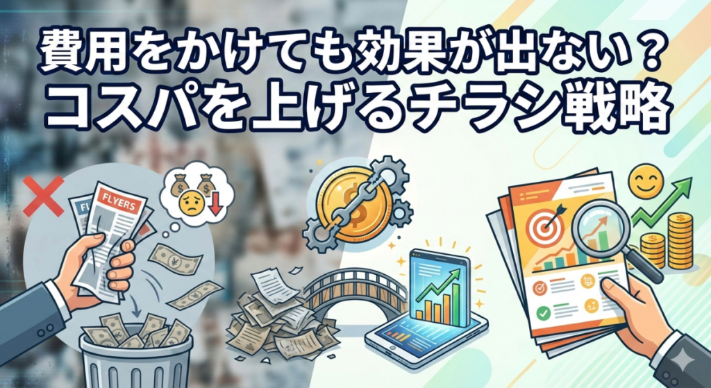 費用をかけても効果が出ない？コスパを上げるチラシ戦略