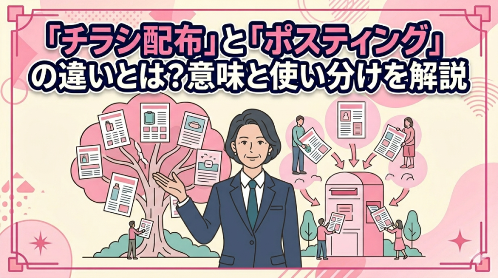 「チラシ配布」と「ポスティング」の違いとは？意味と使い分けを解説