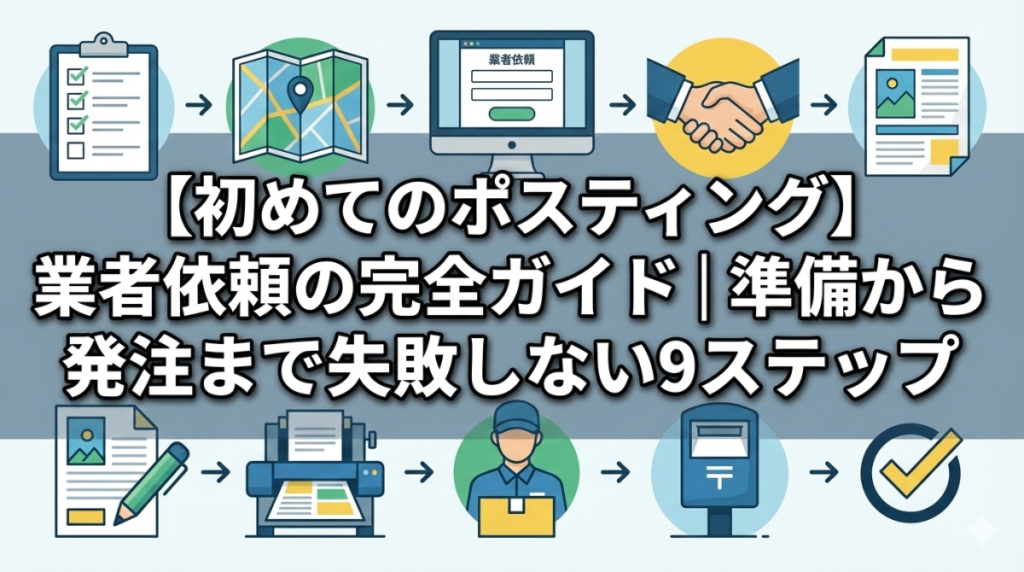 【初めてのポスティング】業者依頼の完全ガイド｜準備から発注まで失敗しない9ステップ