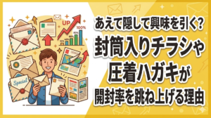 あえて隠して興味を引く？封筒入りチラシや圧着ハガキが開封率を跳ね上げる理由