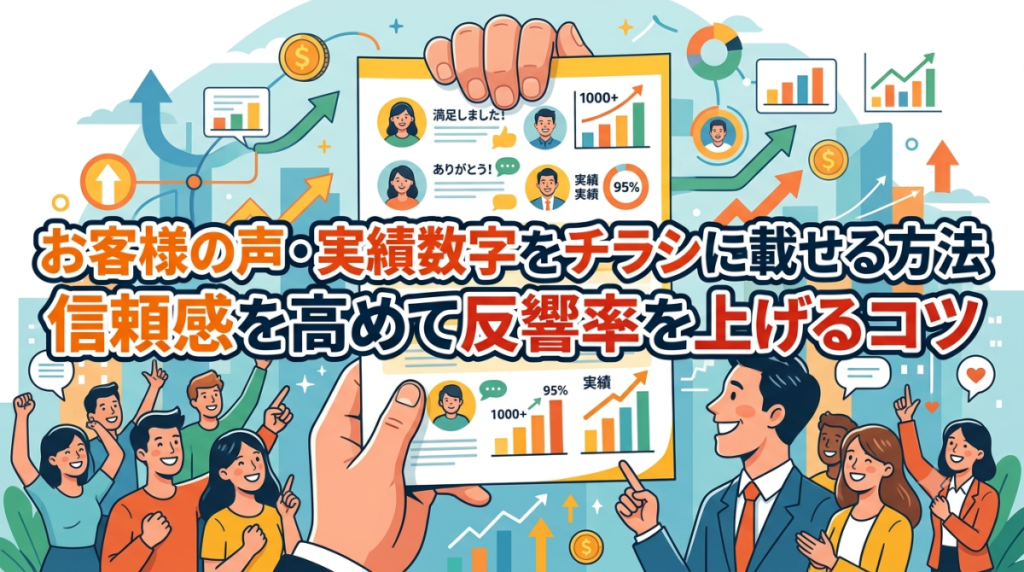 お客様の声・実績数字をチラシに載せる方法｜信頼感を高めて反響率を上げるコツ