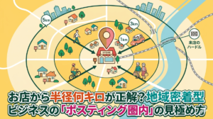 お店から半径何キロが正解？地域密着型ビジネスの「ポスティング圏内」の見極め方