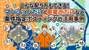 こんな配り方もできる！マンションだけ・事業所だけなど条件指定ポスティングの活用事例