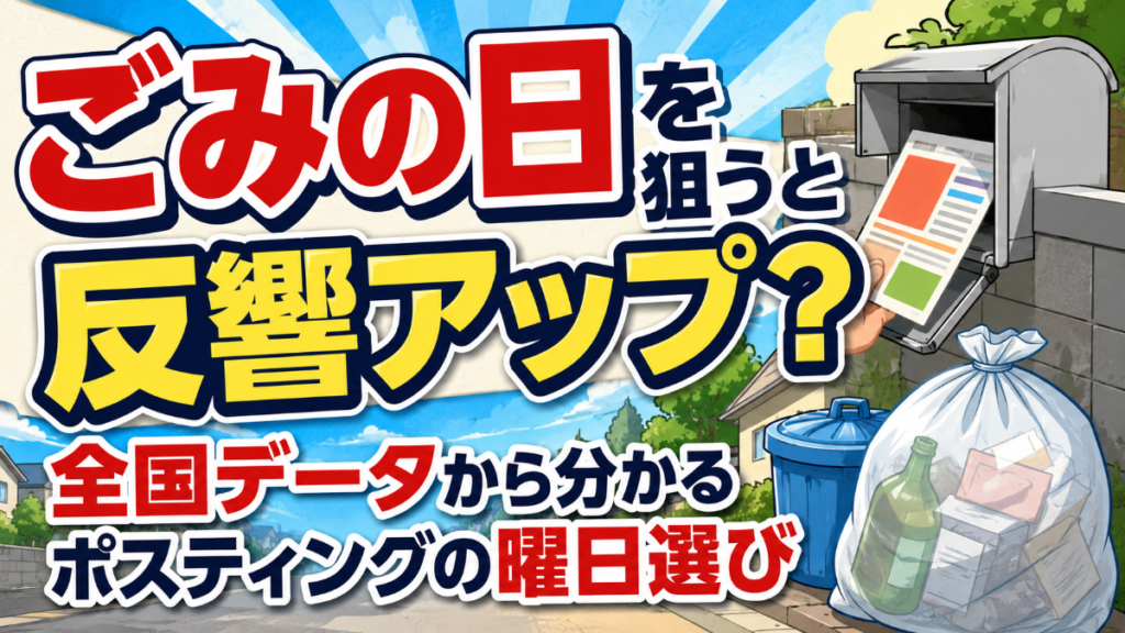 ごみの日を狙うと反響アップ？全国データから分かるポスティングの曜日選び
