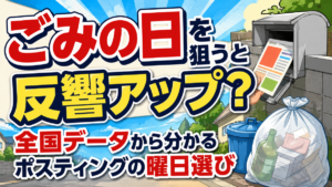 ごみの日を狙うと反響アップ？全国データから分かるポスティングの曜日選び