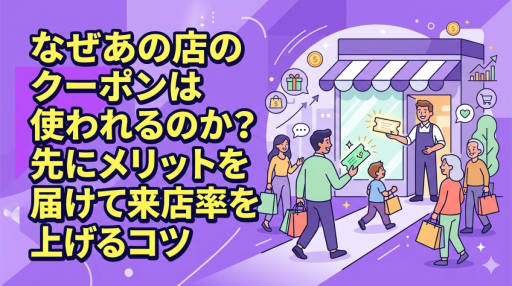 なぜあの店のクーポンは使われるのか？先にメリットを届けて来店率を上げるコツ