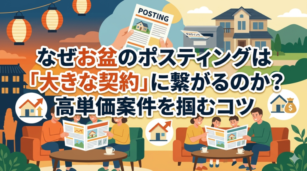 なぜお盆のポスティングは「大きな契約」に繋がるのか？高単価案件を掴むコツ