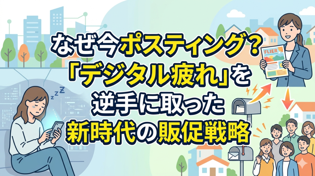 なぜ今ポスティング？「デジタル疲れ」を逆手に取った新時代の販促戦略