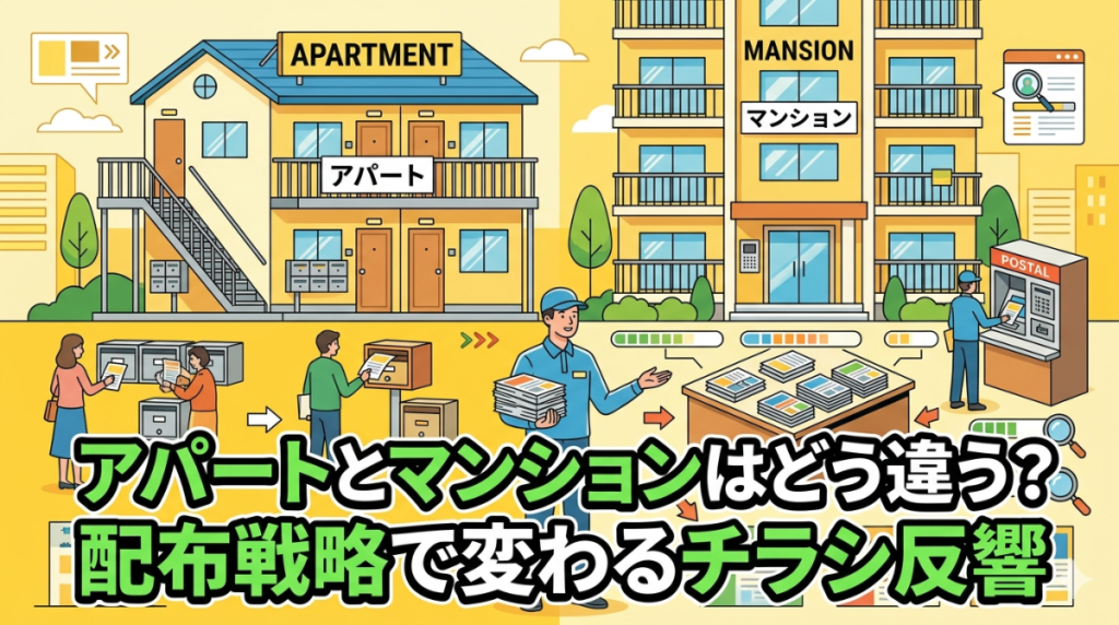 アパートとマンションはどう違う？配布戦略で変わるチラシ反響