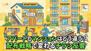アパートとマンションはどう違う？配布戦略で変わるチラシ反響