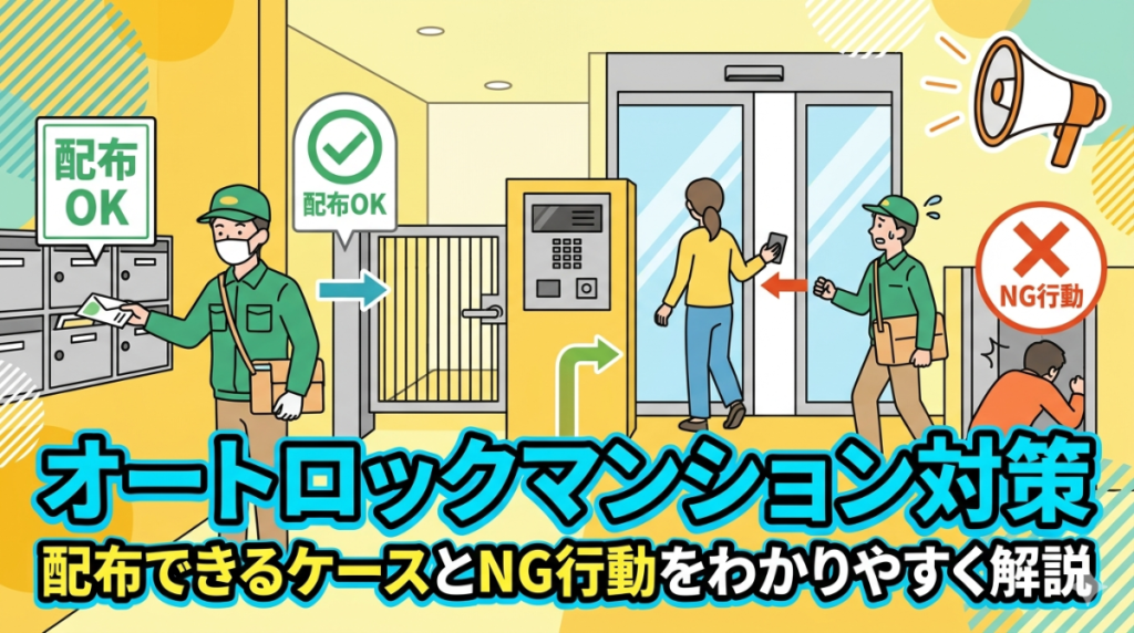 オートロックマンション対策｜配布できるケースとNG行動をわかりやすく解説