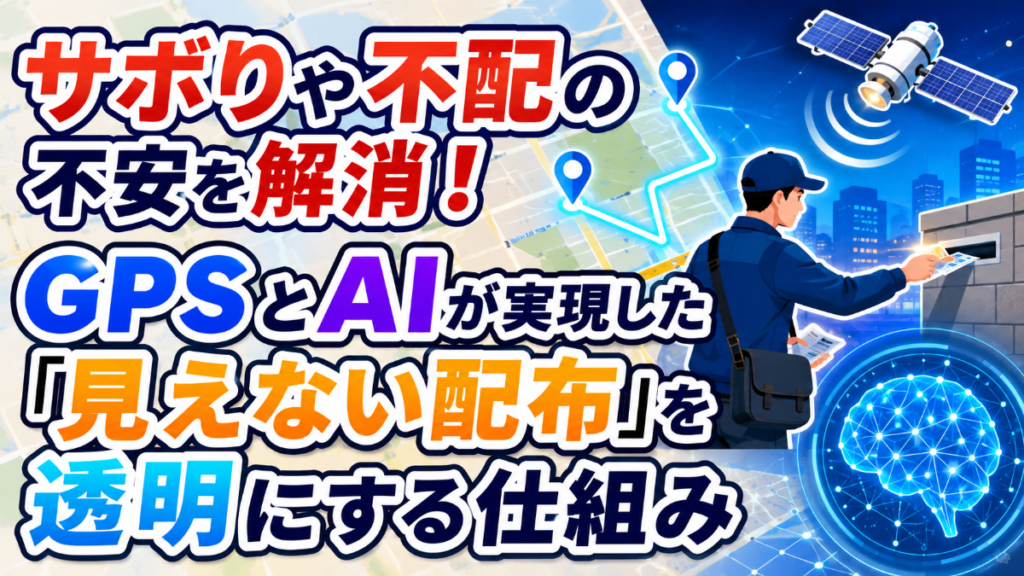 サボりや不配の不安を解消！GPSとAIが実現した「見えない配布」を透明にする仕組み