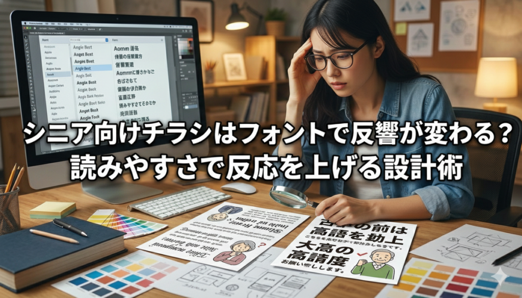 シニア向けチラシはフォントで反響が変わる？読みやすさで反応を上げる設計術