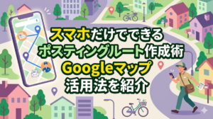 スマホだけでできるポスティングルート作成術｜Googleマップ活用法を紹介