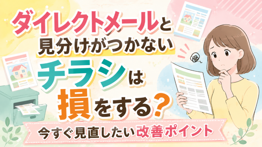 ダイレクトメールと見分けがつかないチラシは損をする？今すぐ見直したい改善ポイント
