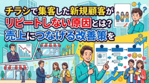 チラシで集客した新規顧客がリピートしない原因とは？売上につなげる改善策を解説