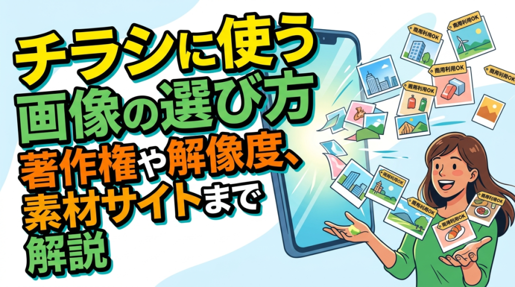 チラシに使う画像の選び方とは？著作権や解像度、素材サイトまで解説