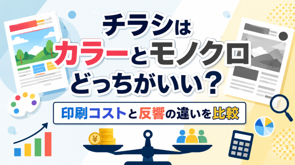 チラシはカラーとモノクロどっちがいい？印刷コストと反響の違いを比較