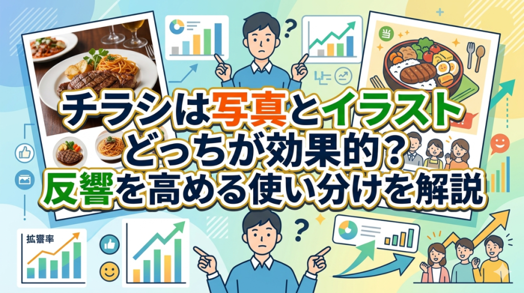 チラシは写真とイラストどっちが効果的？反響を高める使い分けを解説