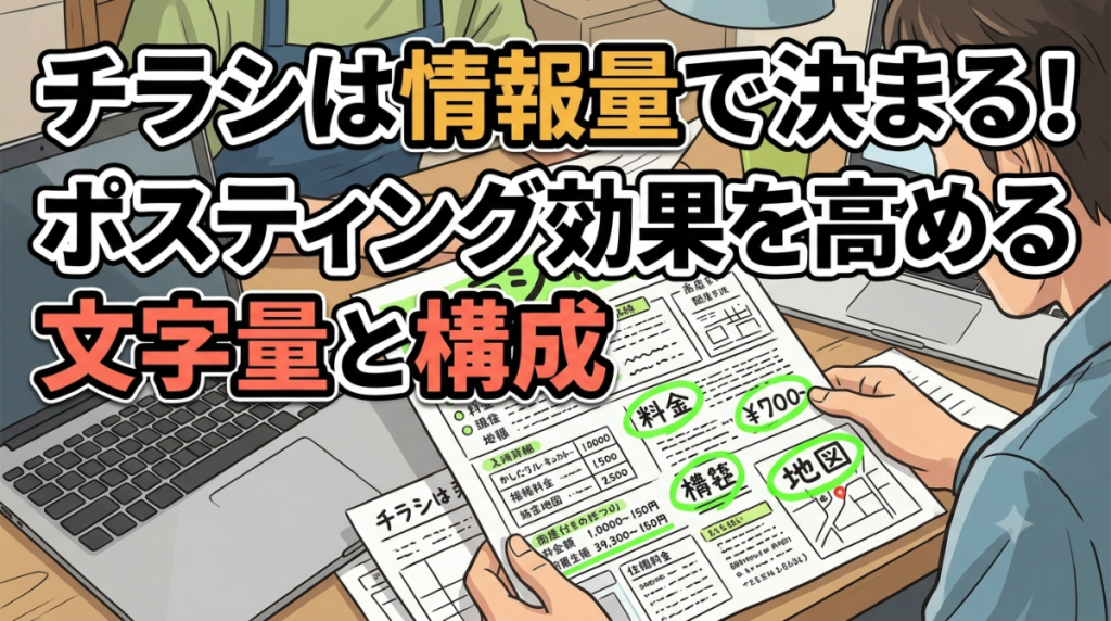 チラシは情報量で決まる！ポスティング効果を高める文字量と構成