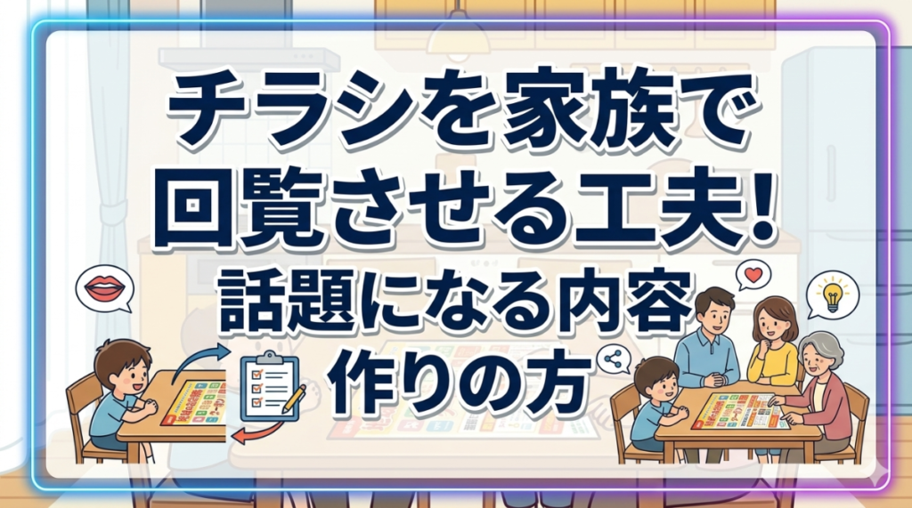チラシを家族で回覧させる工夫！話題になる内容の作り方