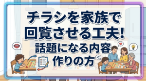 チラシを家族で回覧させる工夫！話題になる内容の作り方