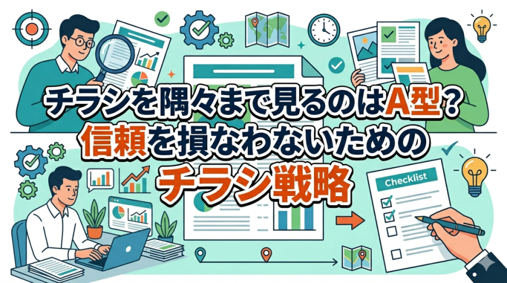 チラシを隅々まで見るのはA型？信頼を損なわないためのチラシ戦略