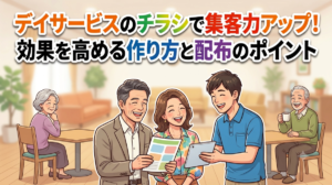 デイサービスのチラシで集客力アップ！効果を高める作り方と配布のポイント