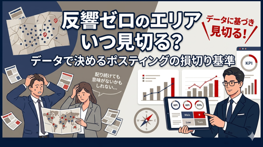 ポスティングで反響が出ないエリアはいつ見切るべき？成果が出ない地域の判断基準を解説
