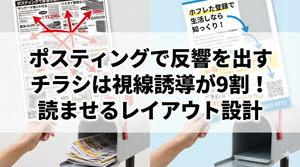 ポスティングで反響を出すチラシは視線誘導が9割！読ませるレイアウト設計