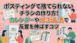 ポスティングで捨てられないチラシの作り方！カレンダーやゴミ出し表で反響を伸ばすコツ