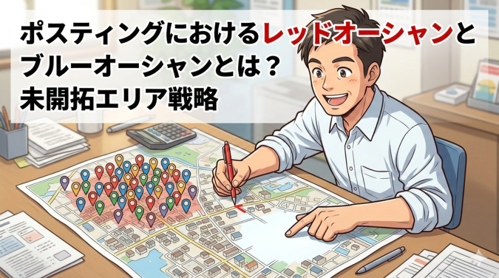 ポスティングにおけるレッドオーシャンとブルーオーシャンとは？未開拓エリア戦略