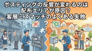 ポスティングの反響が変わるのは配布エリアが原因？客層ミスマッチのよくある失敗