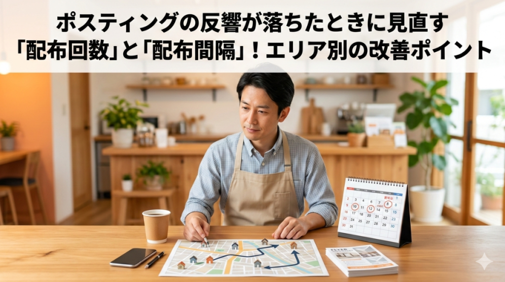 ポスティングの反響が落ちたときに見直す「配布回数」と「配布間隔」！エリア別の改善ポイント