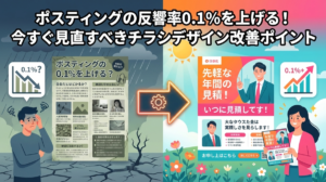 ポスティングの反響率0.1％を上げる！今すぐ見直すべきチラシデザイン改善ポイント