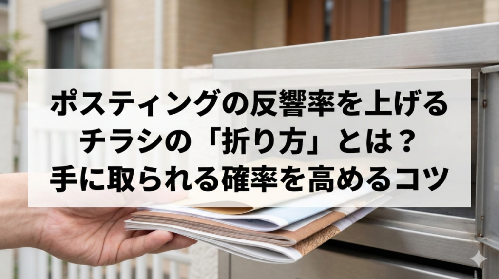 ポスティングの反響率を上げるチラシの「折り方」とは？手に取られる確率を高めるコツ